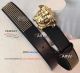 Perfect Replica Versace Gold Buckle And Gold Diamonds Black Leather Belt (6)_th.jpg